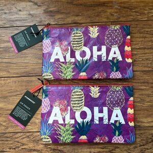 Starbucks Purple ALOHA Pineapple Zip Pouch